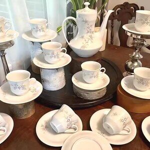 Jaeger Bavaria 25pc Tea Set | Mid Century Modern Teapot & Teacup Sets